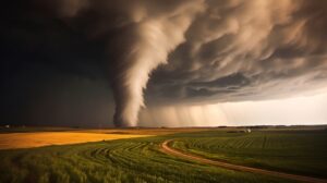 Tornado in field