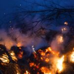wildfire brush burning