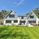 home with well maintained yard in spring